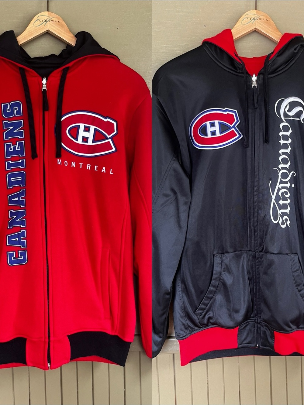 G-III Sports Carl Banks NHL Montreal Canadiens Reversible Hoodie Jacket Medium